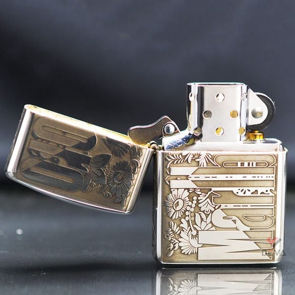 Zippo Bạc Khối Armor Khắc Marlboro BK09
