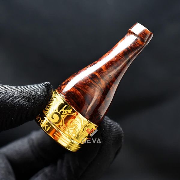 Set tẩu Xi Ga 4 size Lubinski gỗ cẩm mạ vàng TG12