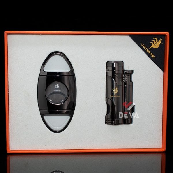 Set Phụ Kiện Xì Gà Dao Cắt Bật Lửa 2 món T-14A