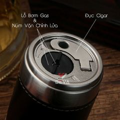 Bật lửa chính hãng Honest khò 4 tia bình chứa gas lớn kèm đục BCZ 842