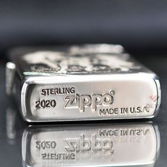 Zippo Bạc Khối Tái Bản 1937 Vintage Khắc Hình Ngựa BK13