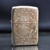 Zippo Bạc Khối Tái Bản 1941 Khắc Hoa Văn Rồng Phượng BK32