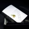 Zippo Mạ Satin Khắc Ngọn Lửa Mạ Vàng Và Logo Chéo ZK19