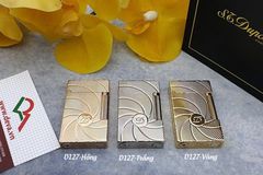 Bật Lửa ST Dupont Hồng Kông Vân Ngang Kẻ Đường Xoắn Ốc D127