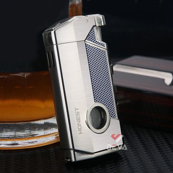 Bật lửa ga Honest khò 3 tia chéo kèm đục BCZ 795