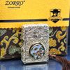 Bật lửa Zorro Hoa Văn Nổi Vòng Xoay Đầu Lân Tài Lộc Z-KJ1020