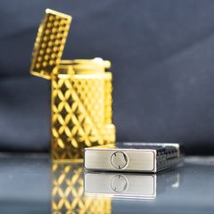 Dupont Xăng Đá Họa Tiết Vân Kim Cương Tam Giác 3D D180-DX