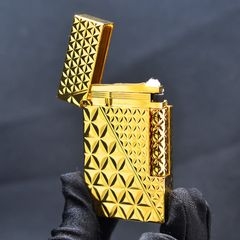 Dupont Xăng Đá Họa Tiết Vân Kim Cương Tam Giác 3D D180-DX