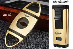 set dao cắt và bật lửa xì gà 2 món Lubinski 80007