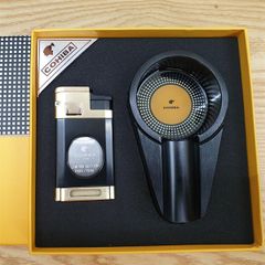 Set 2 món Cohiba bật lửa khò 3 tia có dao cắt và gạt tàn  HB 196