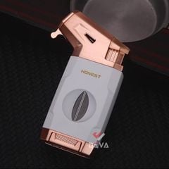 Bật lửa ga Honest khò 1 tia kèm dao cắt chữ V BCZ 803