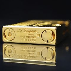 Bật lửa Dupont kẻ vàng vuông D34