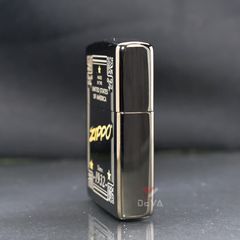 Zippo Đen Khắc Khung Thương Hiệu Zippo Framed Design Z182