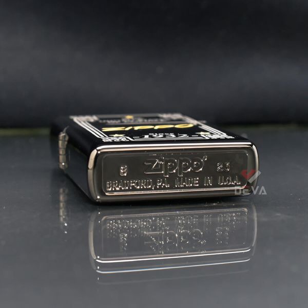 Zippo Đen Khắc Khung Thương Hiệu Zippo Framed Design Z182