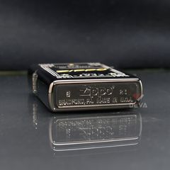 Zippo Đen Khắc Khung Thương Hiệu Zippo Framed Design Z182