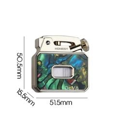 Bật lửa xăng đá Honest đánh lửa tự động có ô cửa trong suốt BCZ 849