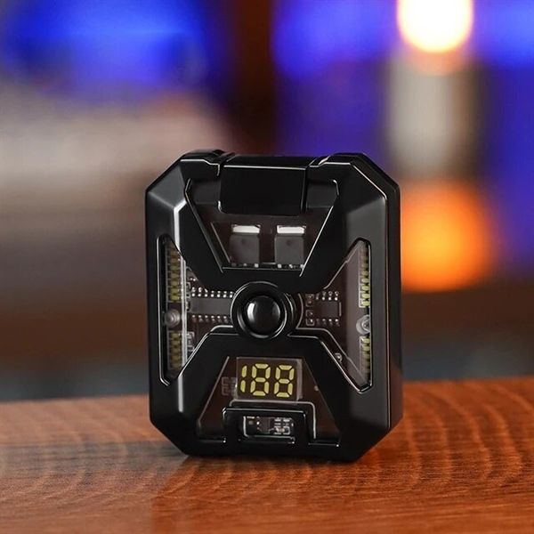 Bật lửa sạc điện 2 tia lửa chéo kèm đèn LED đa năng BLD02