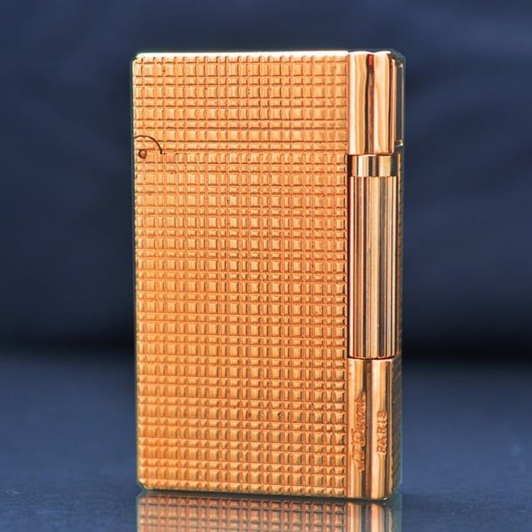 Bật lửa ST Dupont vàng ô vuông D109