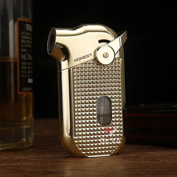 Bật lửa gas chính hãng Honest khò 1 tia có ô cửa quan sát gas BCZ 850