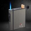 Hộp đựng thuốc lá Focus nguyên bao 20 điếu loại 6.5mm kèm bật lửa khò 1 tia tháo rời JD YH105