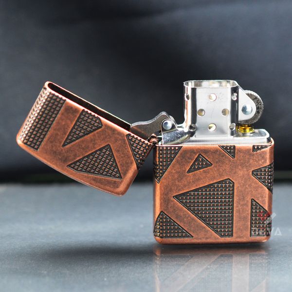 Zippo Armor Đồng Cổ Chủ Đề Hình Học Geometric 360 Design Z344