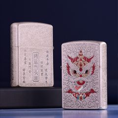 Bật lửa xăng đá Zorro khắc đầu lân may mắn số giới hạn Z91909