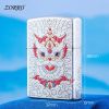 Bật lửa xăng đá Zorro khắc đầu lân may mắn số giới hạn Z91909
