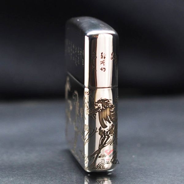 Zippo Bạc Khối Armor Khắc Đàn Ngựa Mã Đáo Thành Công BK79