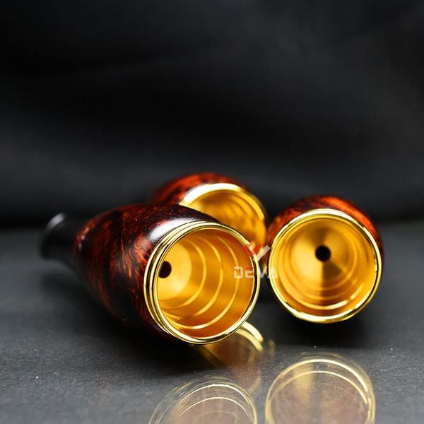 Tẩu Cigar N-Grun thân gỗ cán sừng Freesize TS10