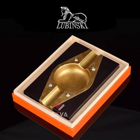 Gạt tàn xì gà 2 điếu bằng gỗ Lubinski LB 062