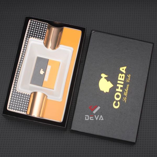 Gạt tàn sứ 2 điếu 0708