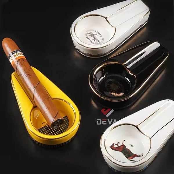 Gạt tàn cigar sứ 1 điếu P100