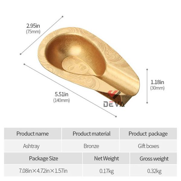 Gạt tàn Cigar 1 điếu chất liệu đồng cao cấp LB 065