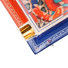 Gạt tàn xì gà 2 điếu hoa văn cá chép Lafuli