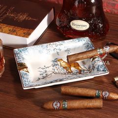 Gạt tàn 2 điếu hoa văn hổ AS 420