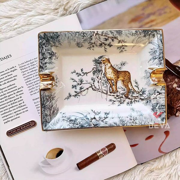 Gạt tàn 2 điếu hoa văn hổ AS 420