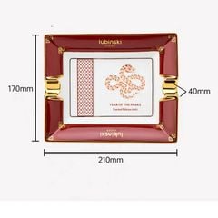 Gạt tàn 2 điếu lubinskin bằng sứ YJA 20045