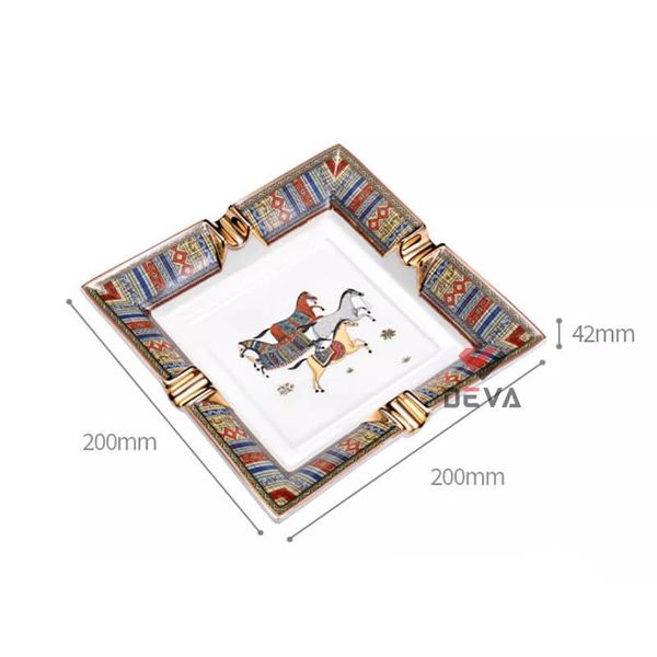 Gạt tàn 4 điếu hoa văn ngựa AS 200
