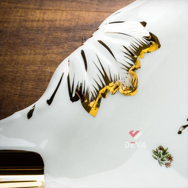 Gạt tàn sứ 4 điếu hoa văn ngựa Lubinski AS 210