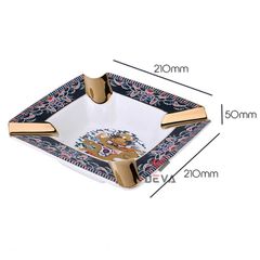 Gạt tàn 4 điếu sứ hoa văn rồng AS 270