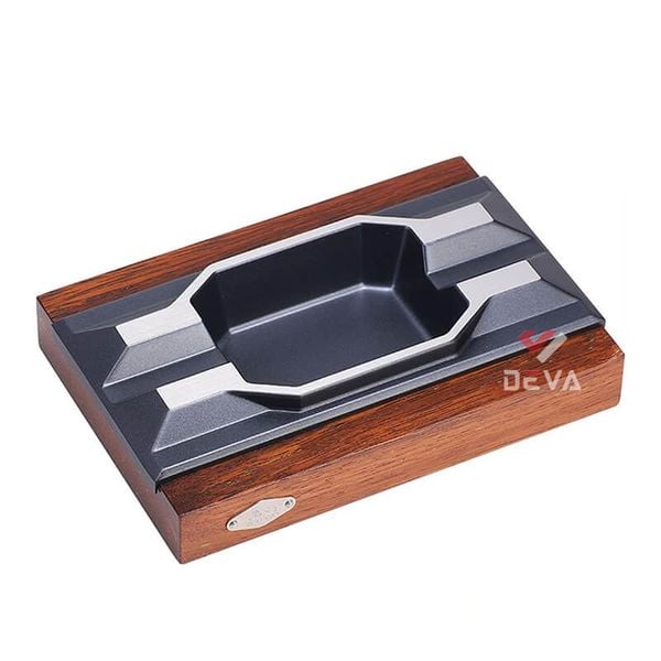 Gạt tàn gỗ 2 điếu cho Cigar cao cấp Lubinski  LB 070