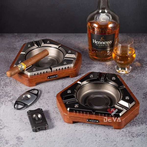 Gạt tàn cho Cigar 3 điếu Jifeng hình lục giác JF 3038