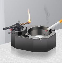 Bật lửa diêm xăng Honest kèm gạt tàn 3 điếu BCG006