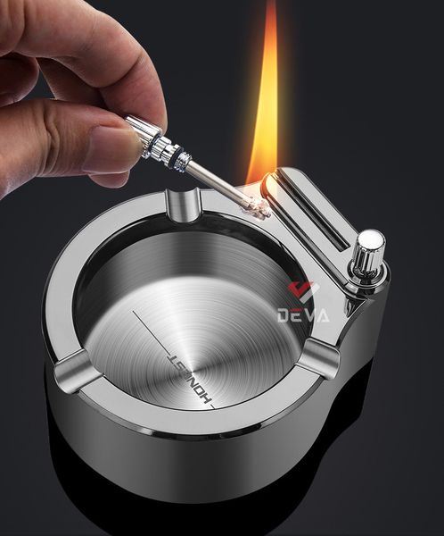 Gạt tàn thuốc lá 3 điếu kèm diêm xăng Honest BCG002