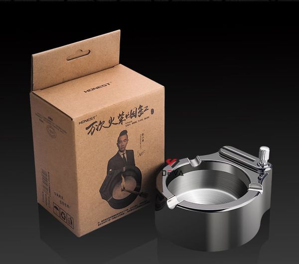 Gạt tàn thuốc lá 3 điếu kèm diêm xăng Honest BCG002