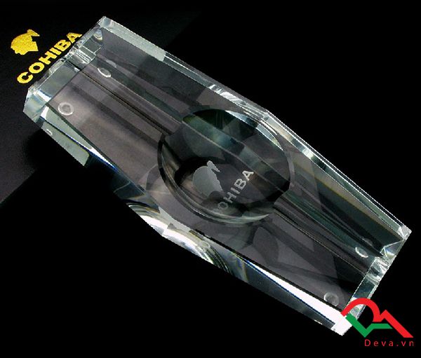 Gạt gàn xì gà pha lê 2 điếu Cohiba SL100