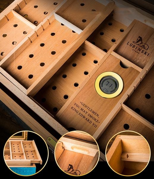 Hộp ủ xì gà 250 điếu Lubinski YJA 60013