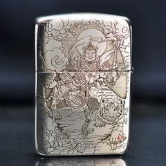 Zippo Bạc Khối Tái Bản 1941 Khắc Quan Vũ BK35