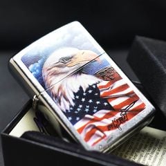 Zippo Sơn Chủ Đề Đại Bàng Tự Do Hoa Kỳ Mazzi Freedom Watch Z135