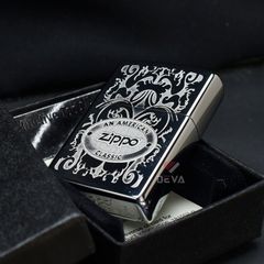 Zippo Distinctive Top Khắc Hoa Văn Chủ Đề An American Classic Z196